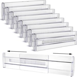 8-Pack Adjustable Drawer Dividers