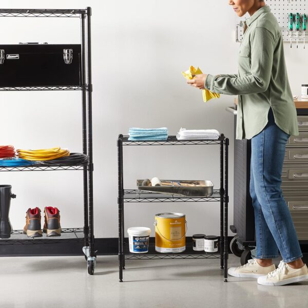 3-Shelf Adjustable Steel Wire Rack - Image 2