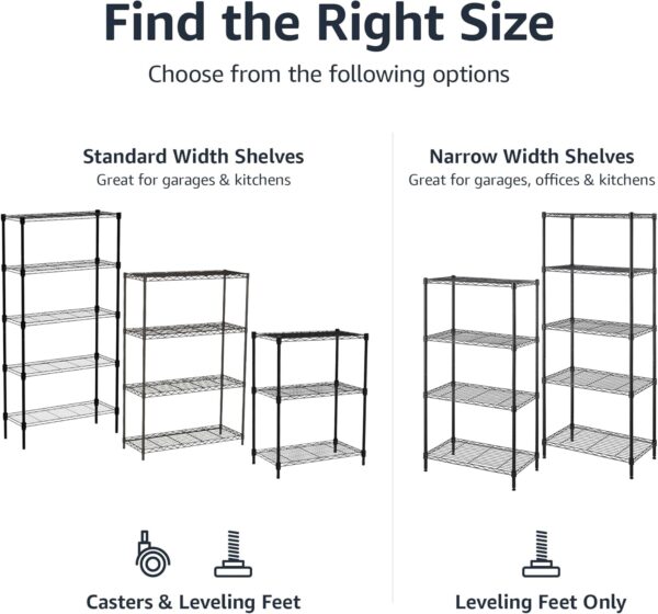 3-Shelf Adjustable Steel Wire Rack - Image 3
