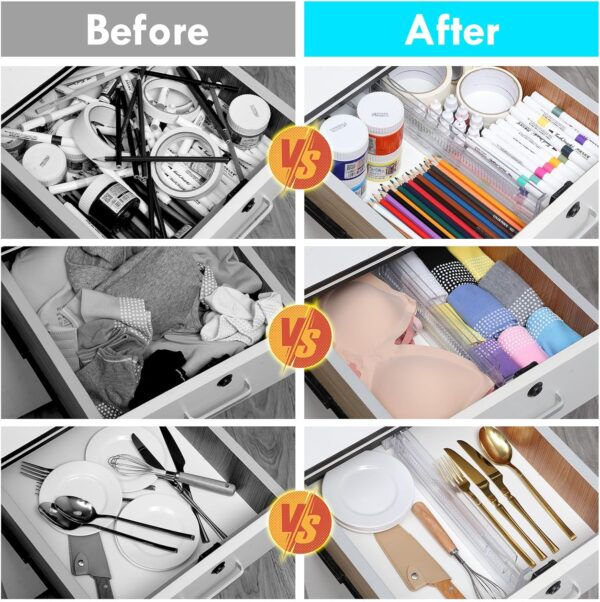 8-Pack Adjustable Drawer Dividers - Image 4