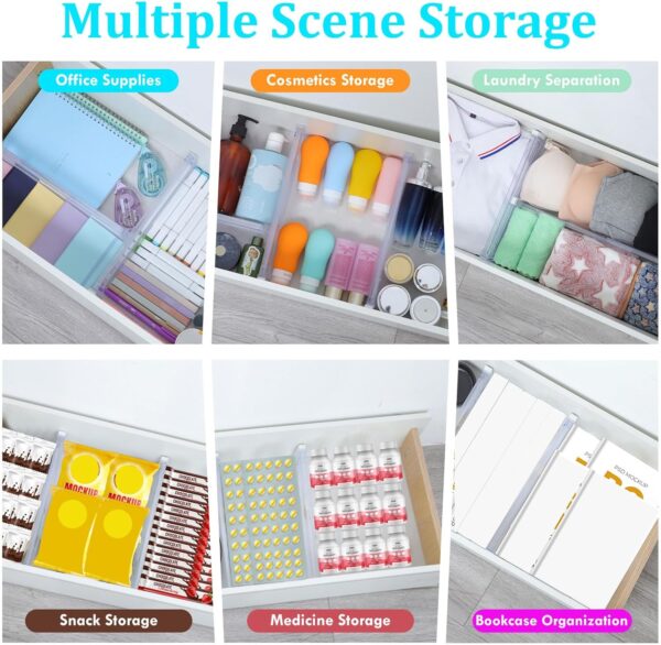 8-Pack Adjustable Drawer Dividers - Image 6